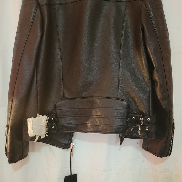 Mens Zara Leather Biker Jacket - Picture 7 of 10